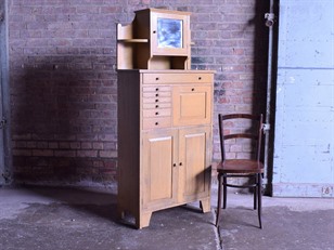 Vintage Oak Dental Cabinet