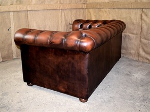 Brown Leather Chesterfield Sofa