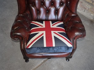 Leather Chesterfield  Wing Chair