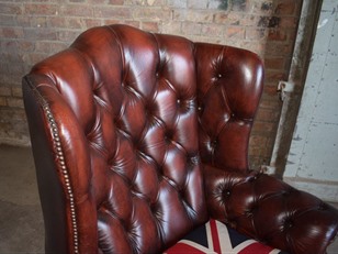 Leather Chesterfield  Wing Chair