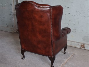 Leather Chesterfield  Wing Chair