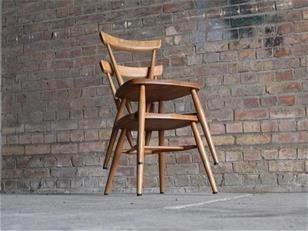 Ercol Light Elm School Stacking Chair 