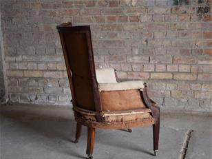 Inlaid Mahogany Chair for Re-upholstery 