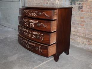 Tailors Advertising Chest of Drawers