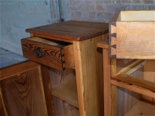 Antique Pine Bedside Cabinets 