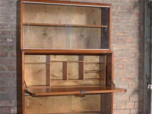 Minty Walnut Bookcase - Desk - Bureau 