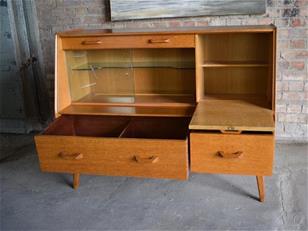 G Plan Brandon Oak Cocktail Cabinet Sideboard